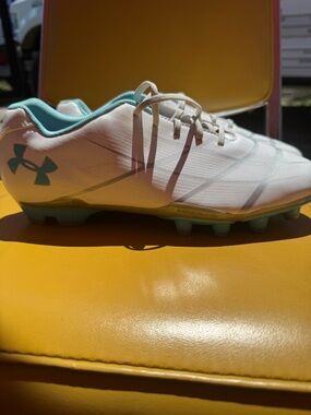 Under Armour White and blue cleats